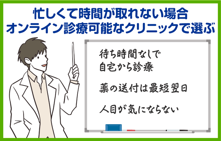 オンライン診療可能なクリニックを選ぶ