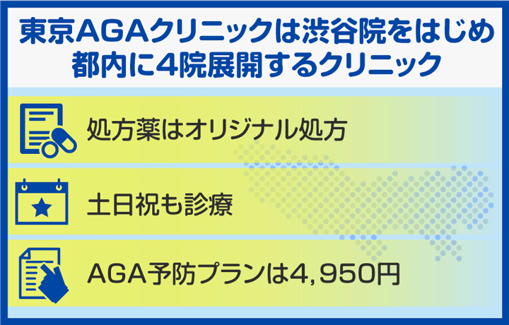 東京AGAクリニック渋谷院の特徴3選